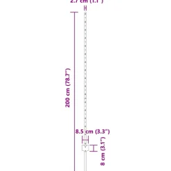 vidaXL ingegraven hekpalen 22 st Groen 140 cm Gepoedercoat staal