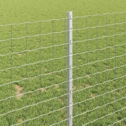 vidaXL ingegraven hekpalen 13 st Zilverkleurig Gepoedercoat staal