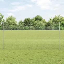 vidaXL ingegraven hekpalen 5 st zilver 200 cm Gepoedercoat staal