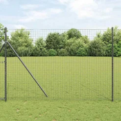 vidaXL ingegraven hekpalen 26 st Groen Gepoedercoat staal