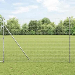 vidaXL ingegraven hekpalen 7 st Groen Gepoedercoat staal