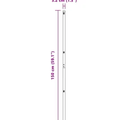 vidaXL ingegraven hekpalen 22 st zilver 200 cm Gepoedercoat staal