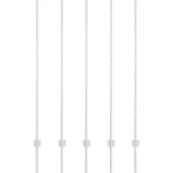 vidaXL ingegraven hekpalen 5 st zilver 180 cm Gepoedercoat staal