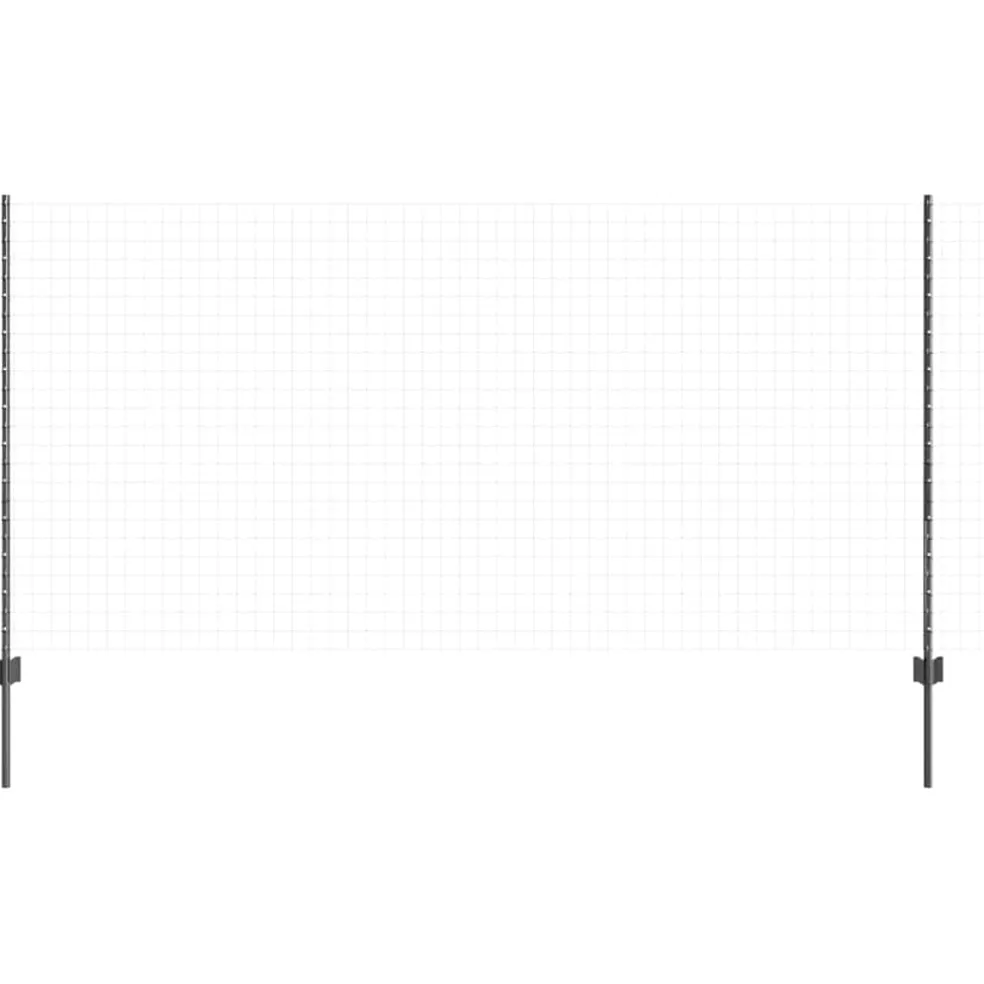 vidaXL ingegraven hekpalen 11 st Grijs 160 cm Gepoedercoat staal