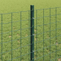 vidaXL ingegraven hekpalen 22 st Groen 100 cm Gepoedercoat staal