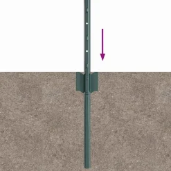 vidaXL ingegraven hekpalen 22 st Groen 100 cm Gepoedercoat staal