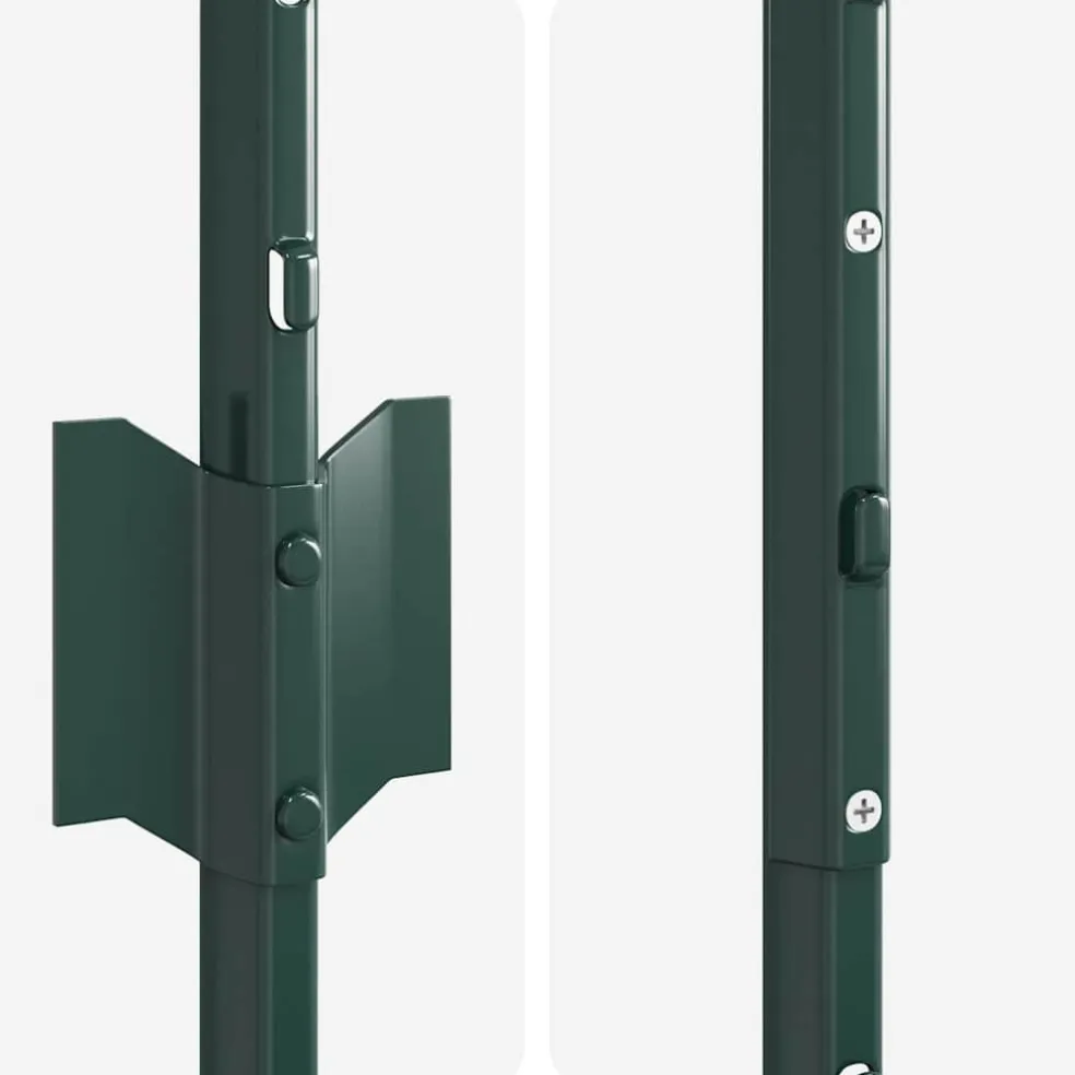 vidaXL ingegraven hekpalen 44 st zilver 140 cm Gepoedercoat staal