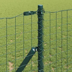 vidaXL ingegraven hekpalen 26 st Grijs Gepoedercoat staal