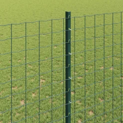 vidaXL ingegraven hekpalen 5 st Groen 200 cm Gepoedercoat staal