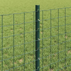 vidaXL ingegraven hekpalen 11 st Grijs 100 cm Gepoedercoat staal