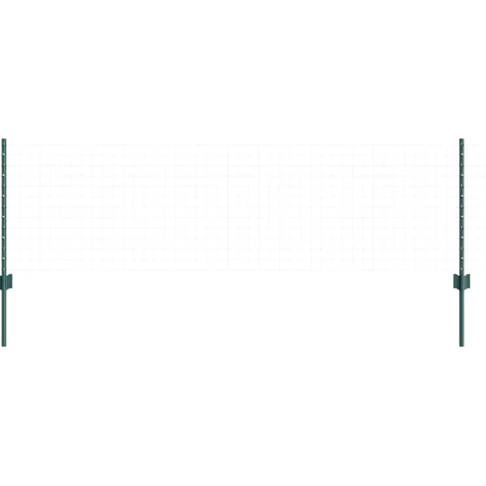 vidaXL ingegraven hekpalen 44 st Groen 100 cm Gepoedercoat staal