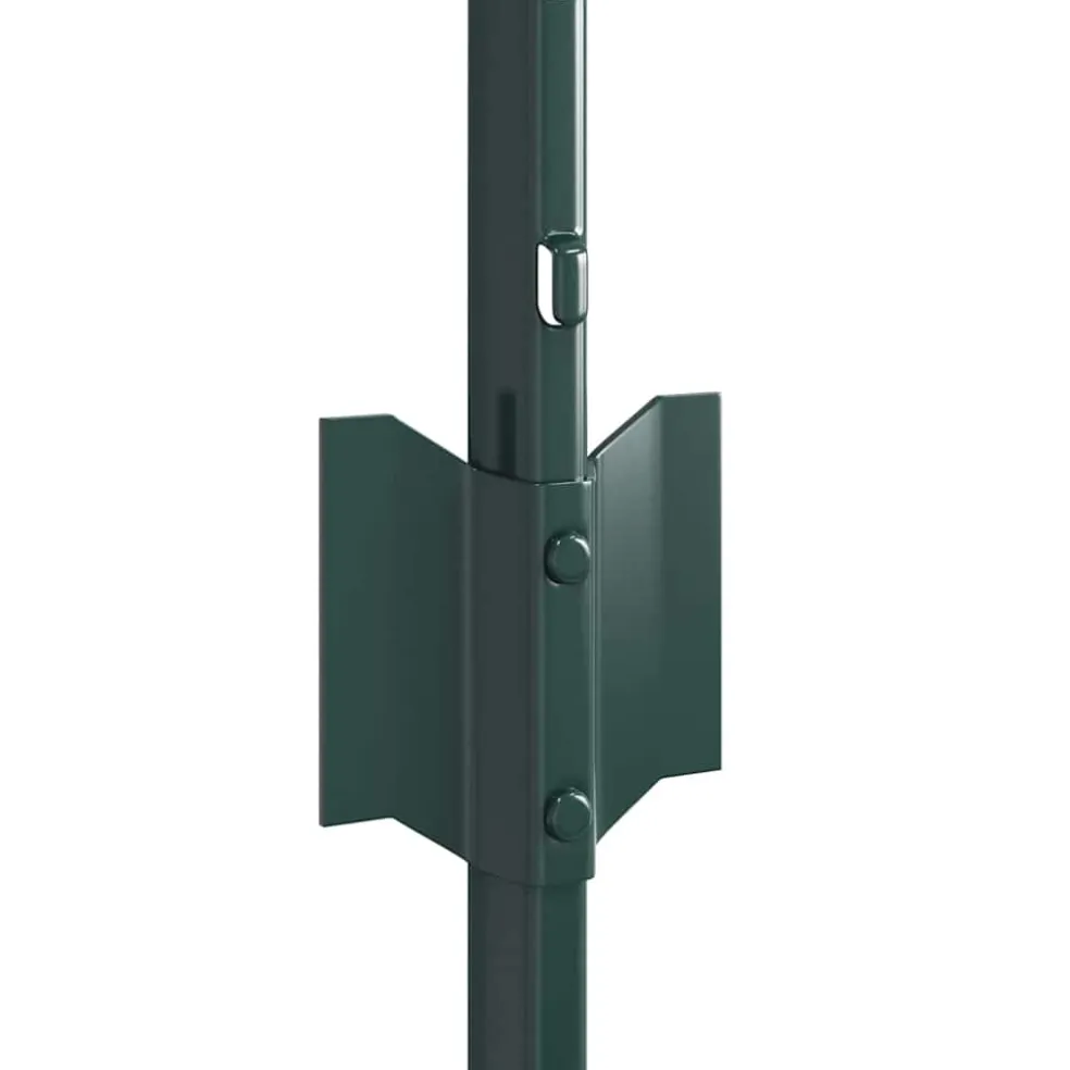 vidaXL ingegraven hekpalen 44 st Groen 100 cm Gepoedercoat staal