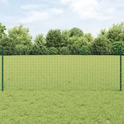 vidaXL ingegraven hekpalen 5 st Groen 120 cm Gepoedercoat staal