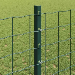 vidaXL ingegraven hekpalen 5 st Groen 160 cm Gepoedercoat staal