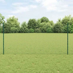 vidaXL ingegraven hekpalen 22 st Groen 160 cm Gepoedercoat staal