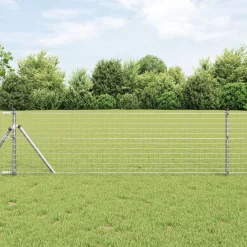 vidaXL ingegraven hekpalen 7 st Groen Gepoedercoat staal