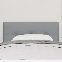 vidaXL in hoogte verstelbaar hoofdbord Lichtgrijs 80 cm Stof