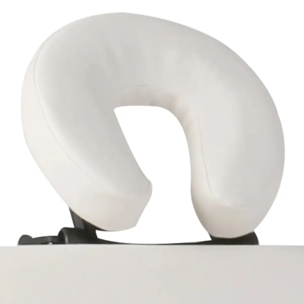 vidaXL Inklapbare massagetafel 4 zones met houten frame (creme)