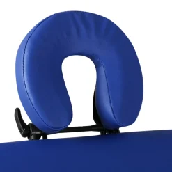 vidaXL Inklapbare massagetafel 3 zones met houten frame (blauw)