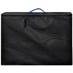 vidaXL Inklapbare massagetafel 3 zones met houten frame (blauw)
