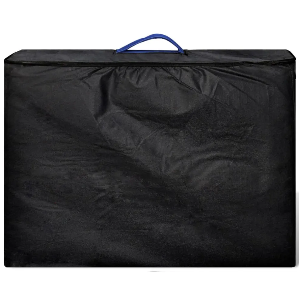 vidaXL Inklapbare massagetafel 3 zones met houten frame (blauw)