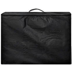vidaXL Inklapbare massagetafel 2 zones met houten frame (zwart)