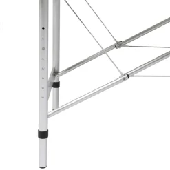 vidaXL Inklapbare massagetafel 3 zones met aluminium frame (zwart)