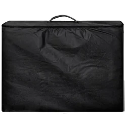 vidaXL Inklapbare massagetafel 3 zones met houten frame (zwart)