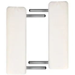 vidaXL Inklapbare massagetafel 3 zones met aluminium frame (creme)