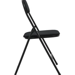 vidaXL Inklapbare stoel 2 st Fluweel Zwart 48 x 44 x 78 cm