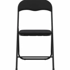 vidaXL Inklapbare stoel 2 st Fluweel Zwart 48 x 44 x 78 cm