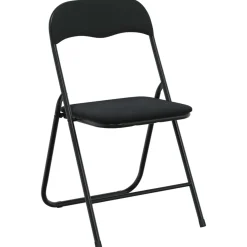 vidaXL Inklapbare stoel 2 st Fluweel Zwart 48 x 44 x 78 cm