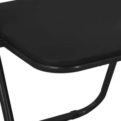 vidaXL Inklapbare stoel 2 st Nep Leer Zwart 48 x 43,5 x 81 cm