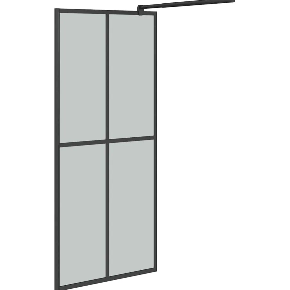 vidaXL Inloopdouchescherm 80x195 cm donker gehard glas