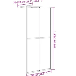 vidaXL Inloopdouchescherm 80x195 cm donker gehard glas
