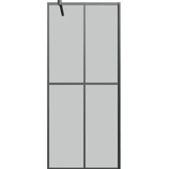 vidaXL Inloopdouchescherm 80x195 cm donker gehard glas