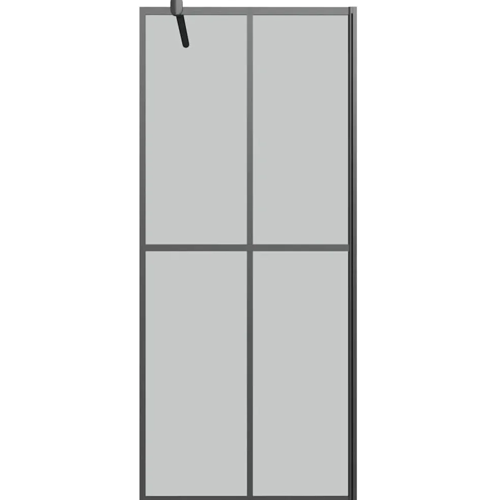 vidaXL Inloopdouchescherm 80x195 cm donker gehard glas