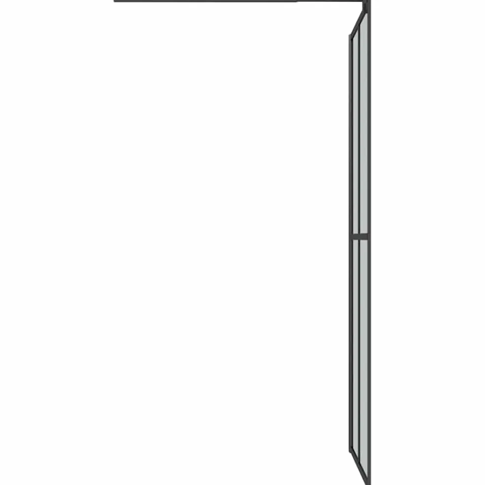 vidaXL Inloopdouchescherm 80x195 cm donker gehard glas