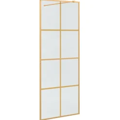 vidaXL Inloop Douche Wand Goud 80 x 195 cm gehard glas