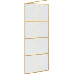 vidaXL Inloop Douche Wand Goud 80 x 195 cm gehard glas