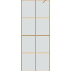 vidaXL Inloop Douche Wand Goud 80 x 195 cm gehard glas