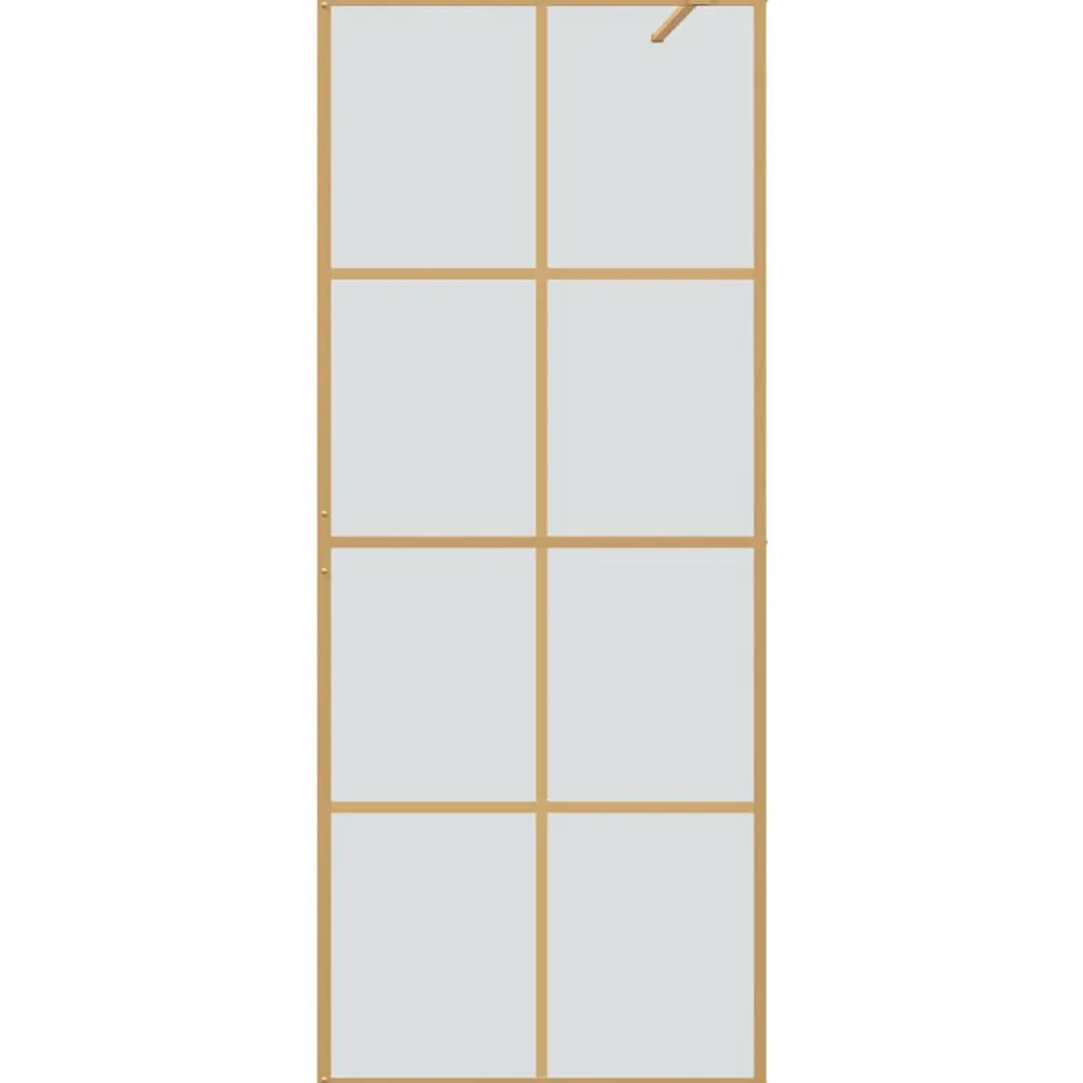 vidaXL Inloop Douche Wand Goud 80 x 195 cm gehard glas