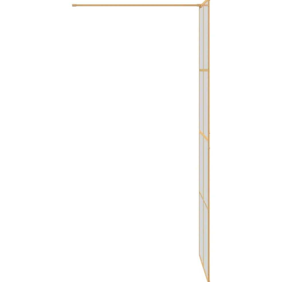 vidaXL Inloop Douche Wand Goud 80 x 195 cm gehard glas