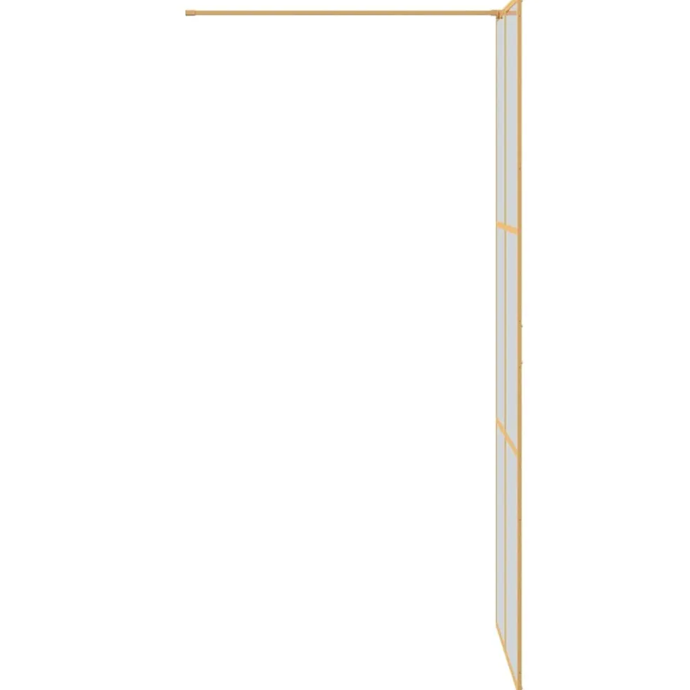 vidaXL Inloop Douche Wand Goud 80 x 195 cm gehard glas