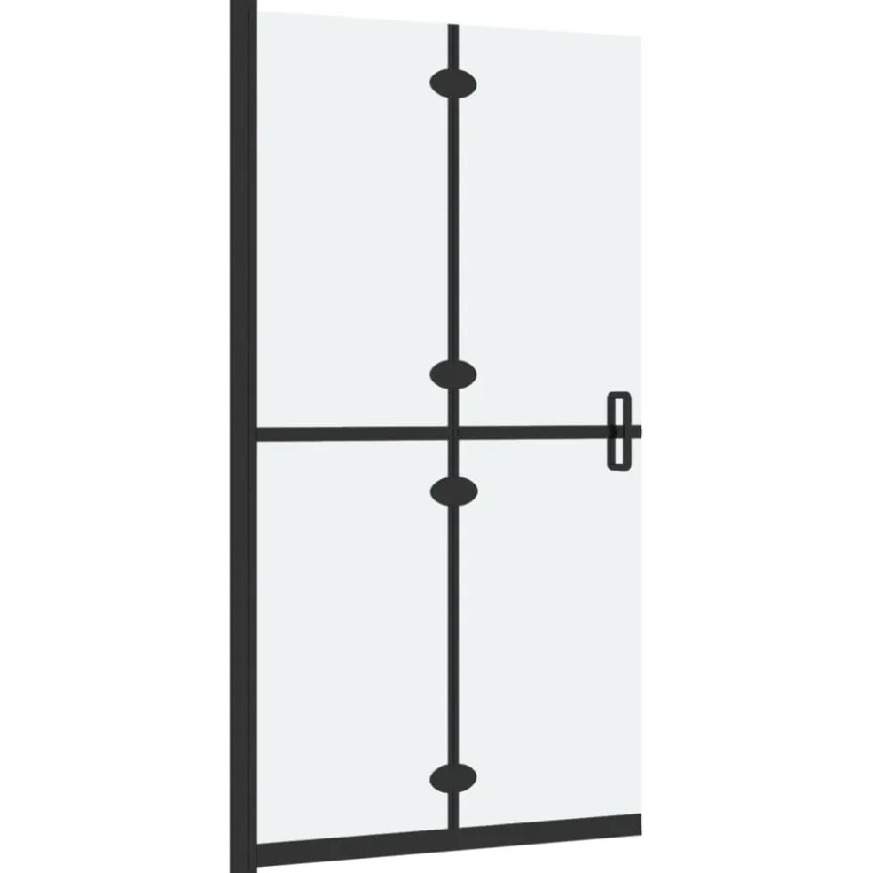 vidaXL Inloopdouchewand inklapbaar 70x190 cm ESG-glas mat