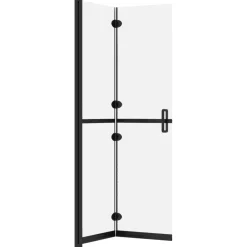 vidaXL Inloopdouchewand inklapbaar 70x190 cm ESG-glas mat