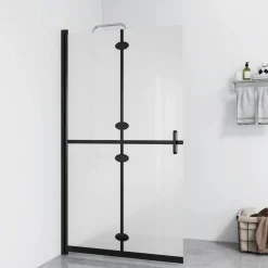vidaXL Inloopdouchewand inklapbaar 70x190 cm ESG-glas mat
