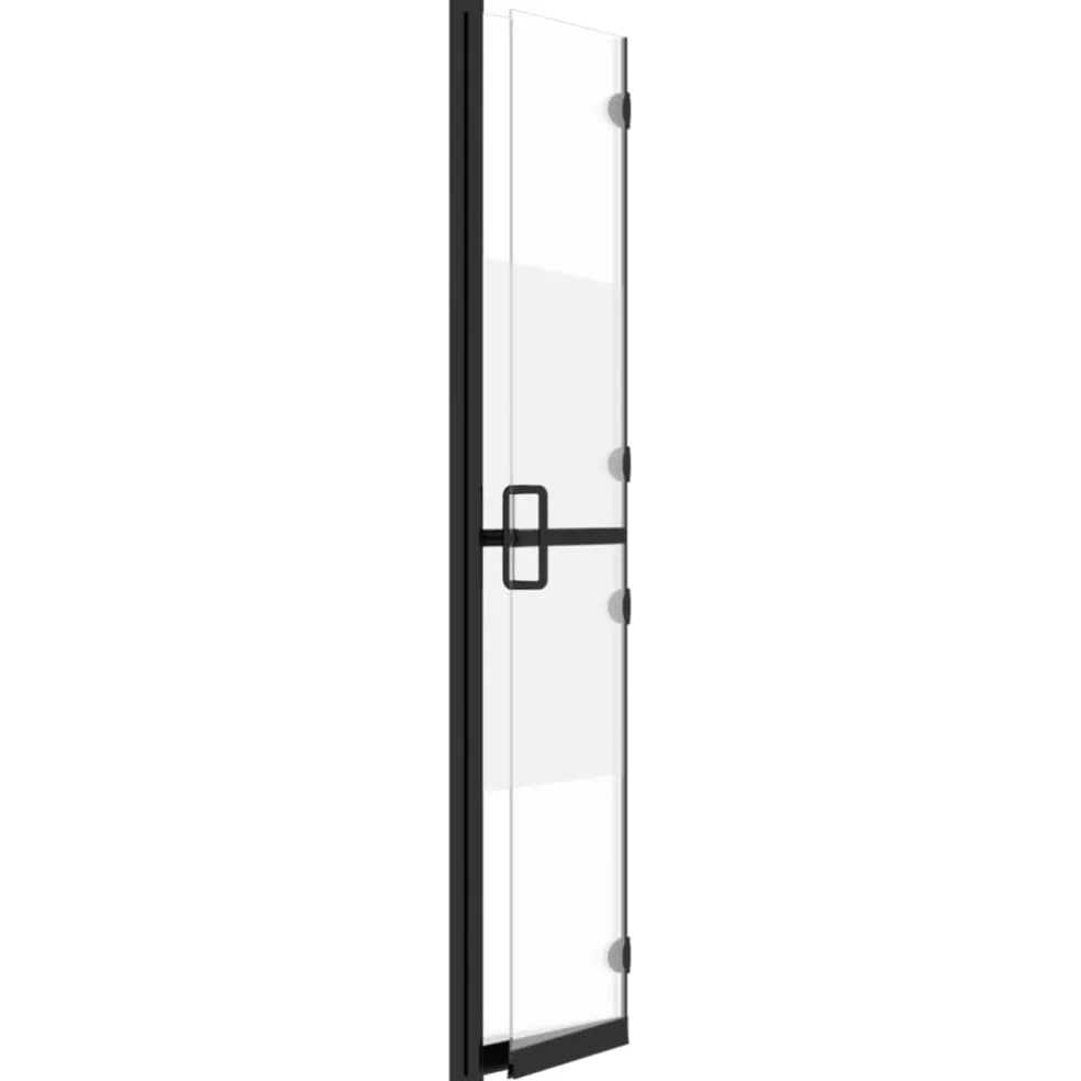 vidaXL Inloopdouchewand inklapbaar 70x190 cm ESG-glas halfmat
