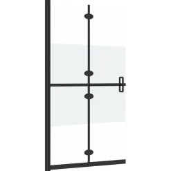 vidaXL Inloopdouchewand inklapbaar 70x190 cm ESG-glas halfmat