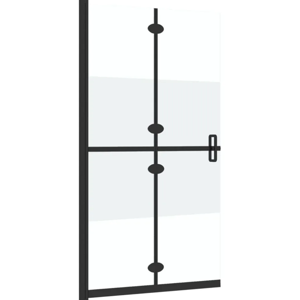 vidaXL Inloopdouchewand inklapbaar 70x190 cm ESG-glas halfmat